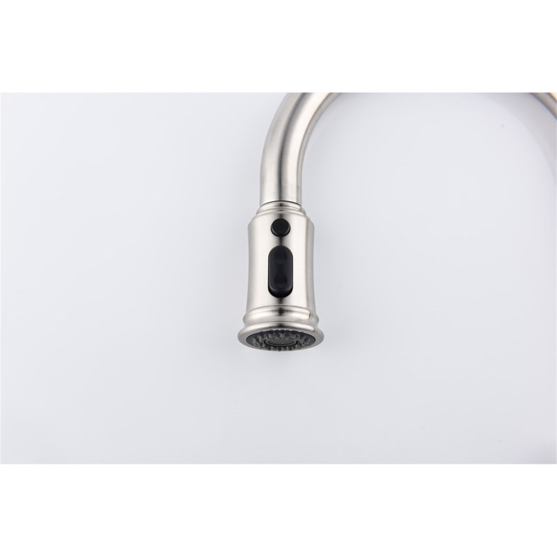 Brushed Nickel Single Handle Pull Down Kitchen Faucet