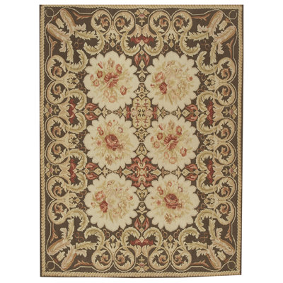 Wool Floral Area Rug