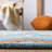 Fairborn Hand Tufted Wool/Cotton Ikat Rug in Blue/Yellow-1752606273