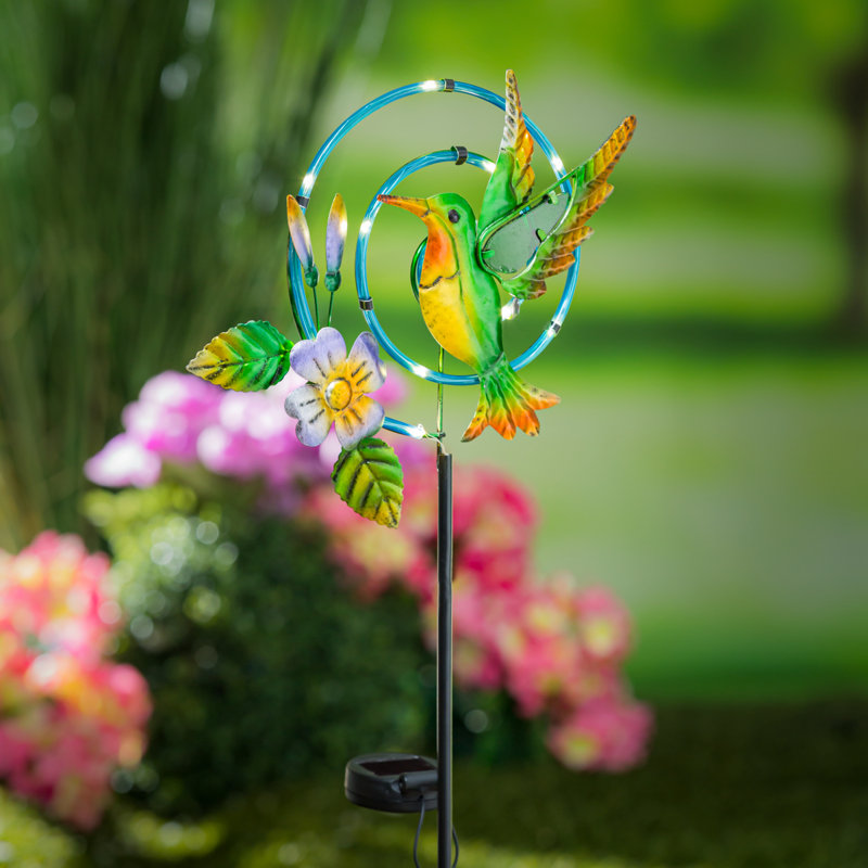Piquet de jardin solaire de chasse d’oiseau