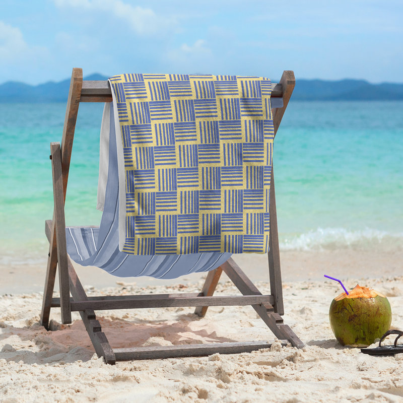 Jaya Beach Towel, Blue/Yellow