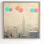 Photographie, ballons au-dessus de la ville, impression sur bois-21976435-21976439-42184151