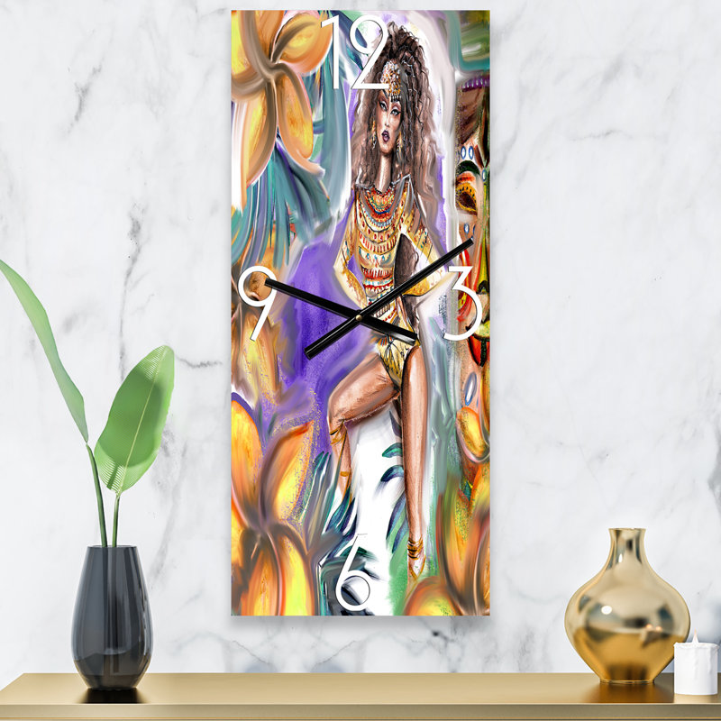 Horloge murale Tropical Amazon Warrior, Petit