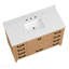 Meuble-lavabo sur pied 48 po, meuble-lavabo autoportant avec comptoir, armoire de rangement en bois massif chêne naturel-1330604072