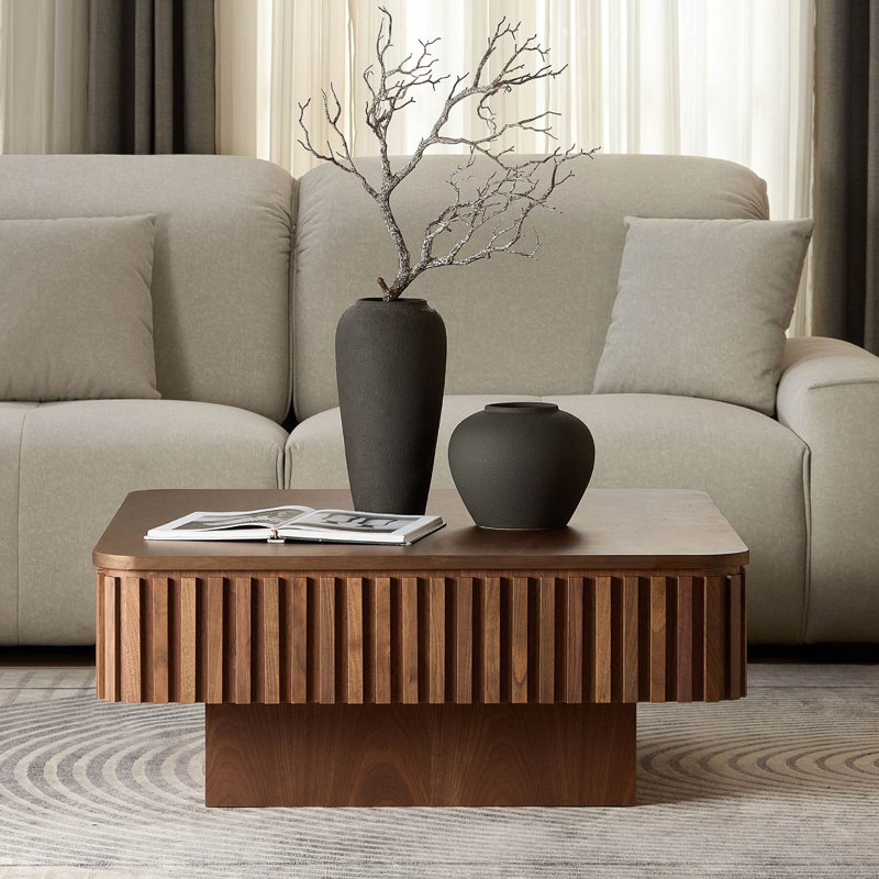 35.43" MDF Lift Top Coffee Table, Walnut
