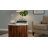 Odera Ribbed Pedestal End Table Detailing With Marble Top Accent - Stylish Small Round Side Table For Home Decor - Statement Narrow End Table Or Living Room End Tables For Any Interior Design - 20"-1991949431