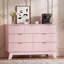 Commode cannelée à 7 tiroirs pour chambre à coucher, meuble télé 47 po avec pieds réglables et poignée en métal-92677935