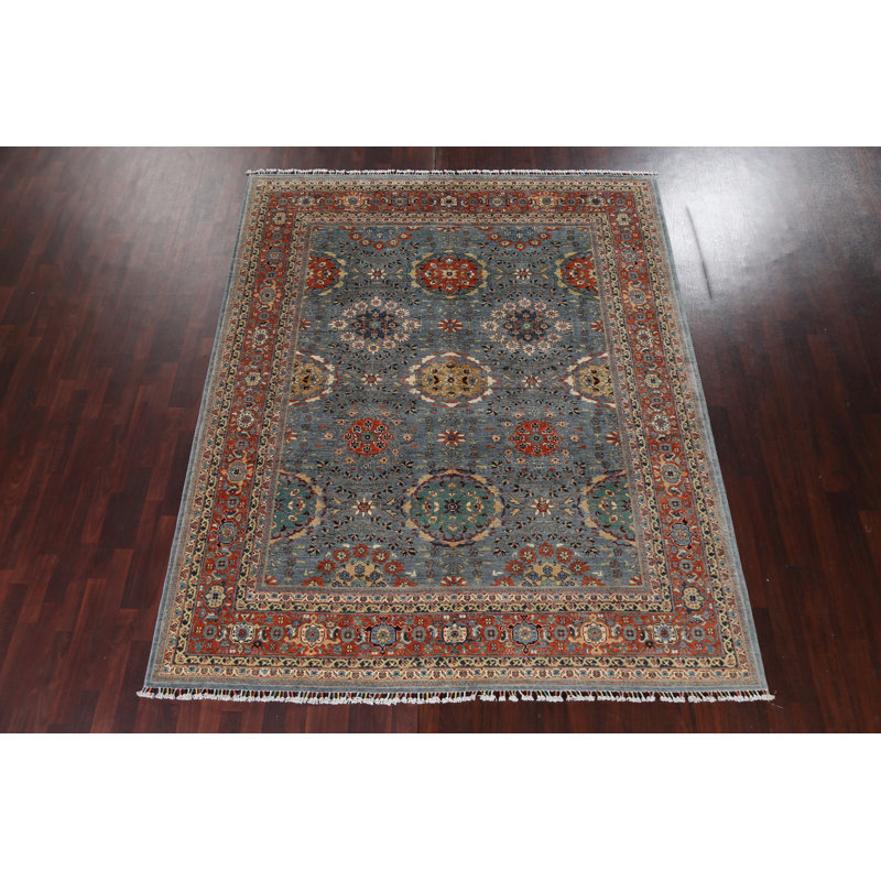 Tapis oriental à teinture végétale Ziegler noué à la main 8 x 10