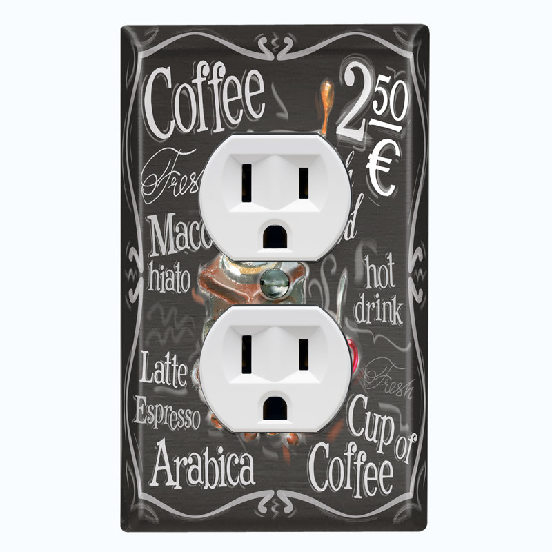 Plaque murale de sortie de café 1 tasse à lattes