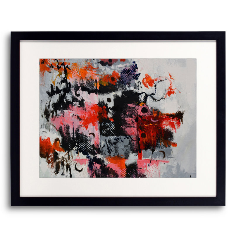 «11th August» par Pol Ledent - Peinture, H 17,25 po x l 21,25 po, Papier avec cadre noir