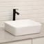 Vasque en céramique blanche 19 po x 15 po - Meuble-lavabo moderne avec lavabo et robinet en bronze à l'huile