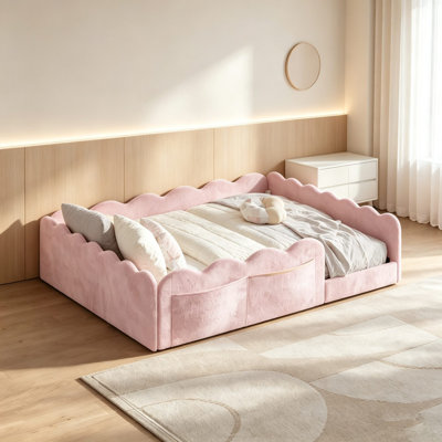 Lit de sol tapissier avec poches de rangement Montessori