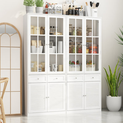 Josilin 78.7“ H Freestanding Dining Cabinet Display Case With 8 Doors by Red Barrel Studio