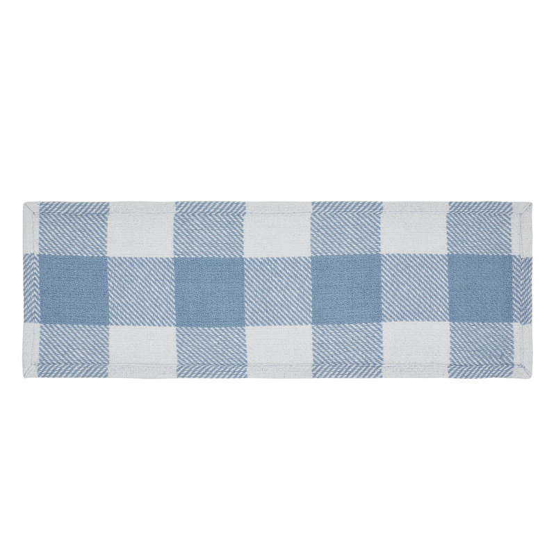 Linge de table à carreaux Annie Buffalo, Bleu / blanc, 24 po x 8 po