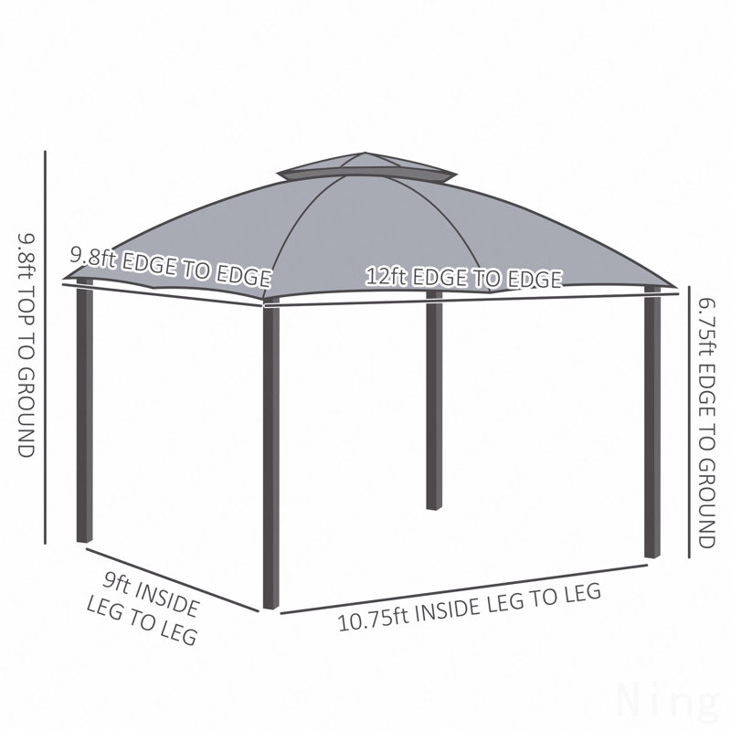 Gazebo, For Patio Use, Gray