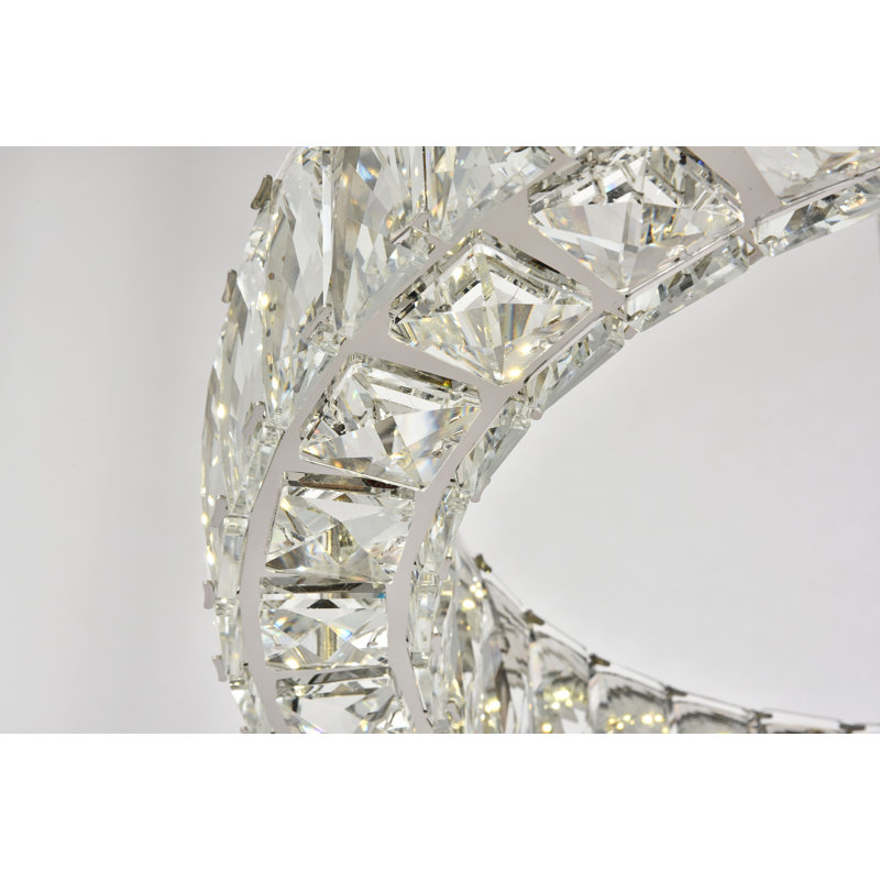 Sunderland - Light LED Pendant, Chrome, 3" H x 31" W x 31" D