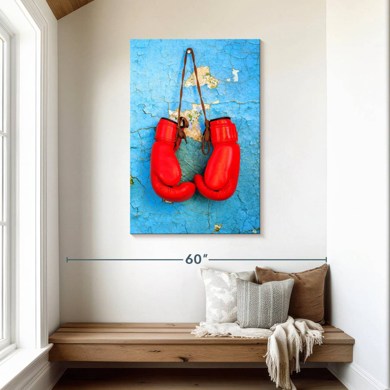Sireci Bright Red Boxing Gloves, 45" H x 30" W