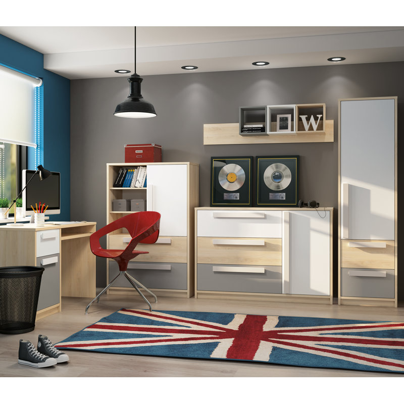 Indalecio 2 Door Solid Wood Wardrobe