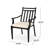 Of Dining Chairs In Black, Open Slat Design With Smooth Tapered Legs, Modern Outdoor Comfortable Sort And