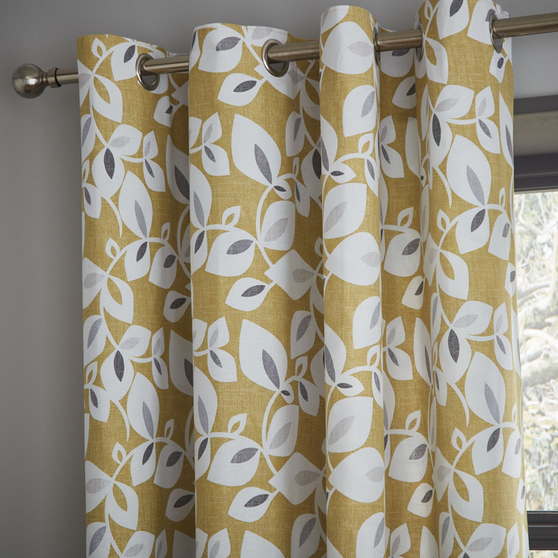 Inga Eyelet Room Darkening Curtains, 168 W x 183 D cm