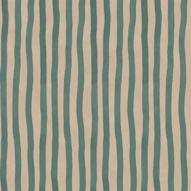 Artist's Stripe Wallpaper, Euphorbia/Alabaster