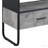Modern TV Stand Console - Concrete Gray/Black