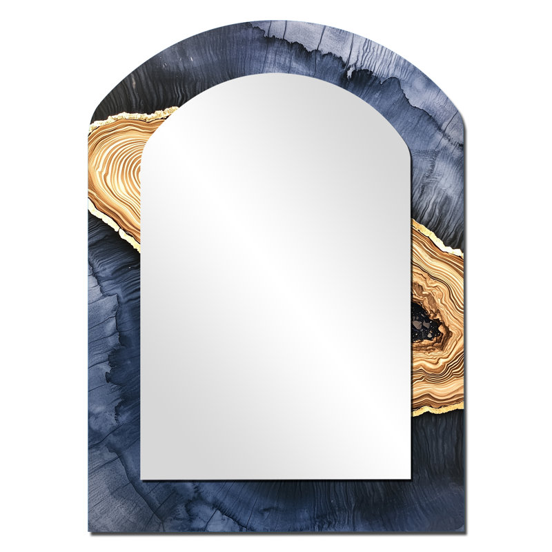 Miroir mural en cristal Aqua, 34 po x 25 po