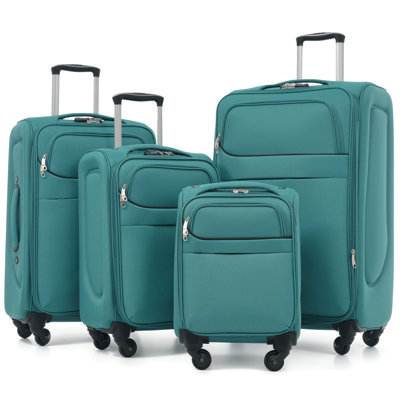Softside Luggage 4 Piece Set, Expandable Travel Suitcases with Spinner Wheels, Lightweight Durable Luggage Set with TSA Lock.(18"/22"/26"/30")