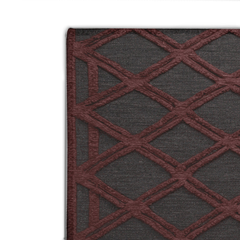 Tapis brun intérieur et extérieur Trellis, Rectangulaire 2 pi x 3 pi