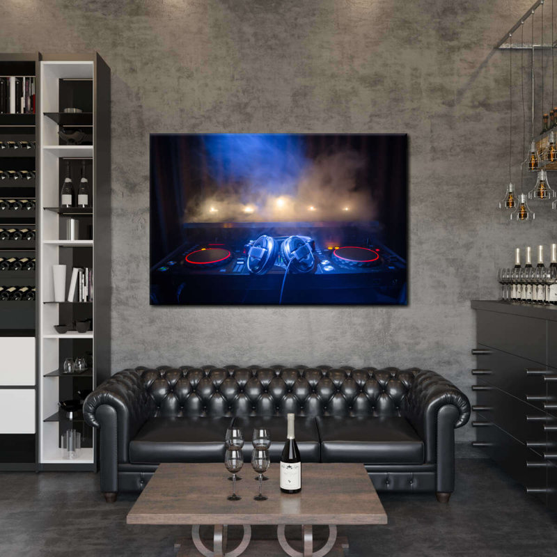 DJ's Headphones Canvas Print, 20" H x 30" W x 1.25" D