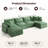 148" Cloud Couch, Oversized Modular Comfy Sofa for Living Room, U Shaped Sectional Couches with Detachable Sofa Cover, Storage Ottoman-65303326