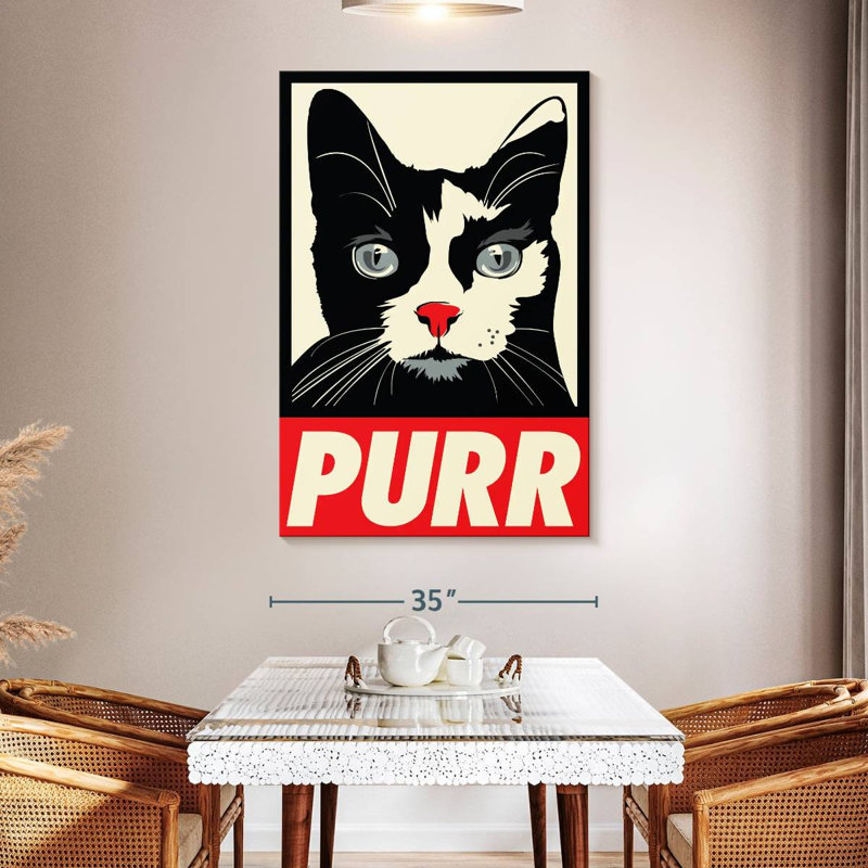 Brampt Purr Propaganda, 51" H x 34" W
