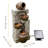 Teamson Home Indoor/Outdoor Solar-Powered 4-Tier Stone-Look Fountain with LED Lights