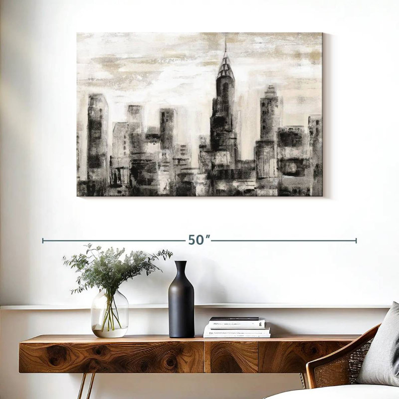 Skyline de Sirci Manhattan BW, H 26 po x l 39 po