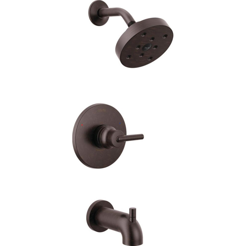 Trinsic 14 Series Single-Function Tub Shower Faucet Set, H2Okinetic Shower Valve Trim Kit, Venetian Bronze