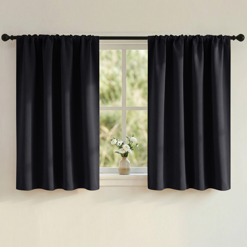NICETOWN Blackout Curtains for Bedroom, Thermal Insulated Drapes Rod Pocket Privacy Protected Window Panels for Living Room, 2 Panels