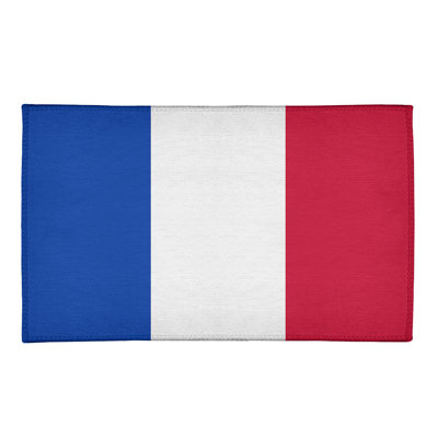 Tapis bleu à rayures de hockey national