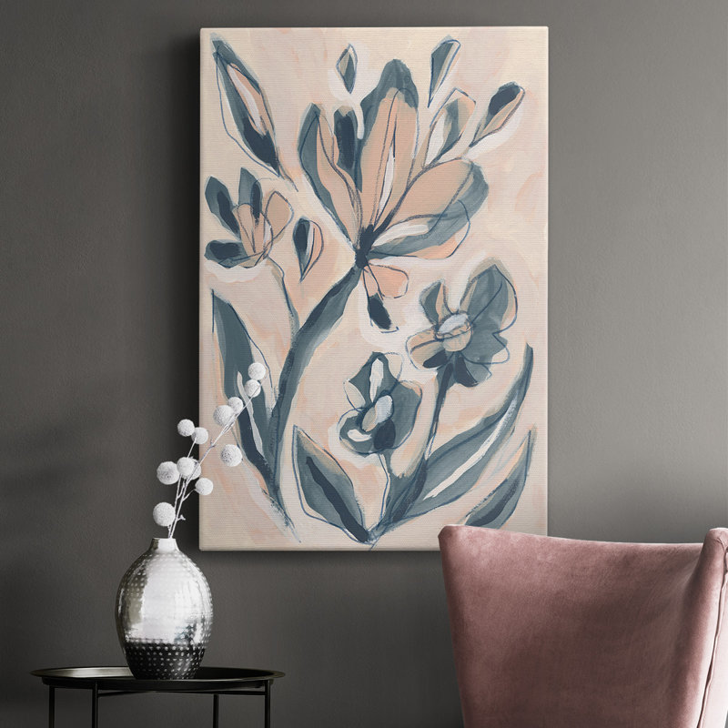 «Indigo Blush Garden», impression sur toile tendue, L 12 po x H 18 po