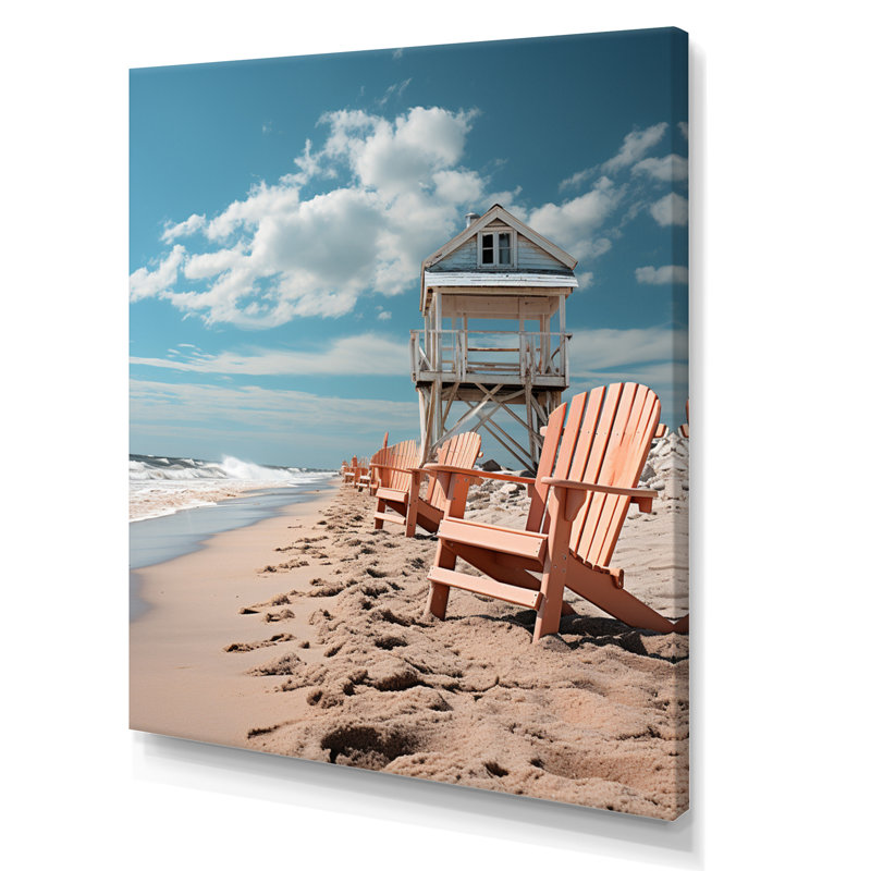 Plage, bord de mer, nostalgie noire IV sur toile, H 44 po x l 34 po x P 1,5 po, Toile tendue