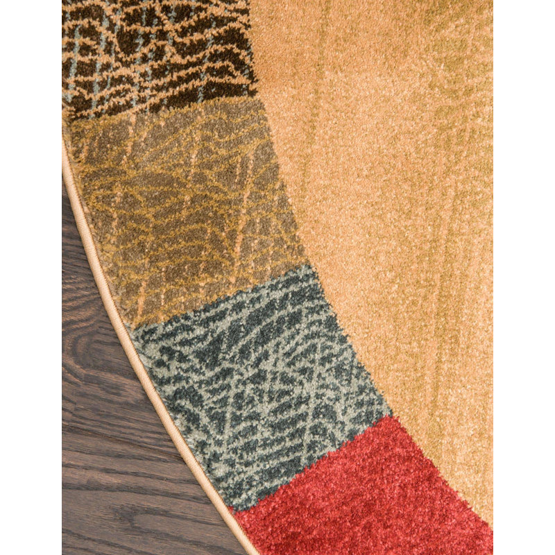 Tapis beige Aracelia, Rond 8 pi