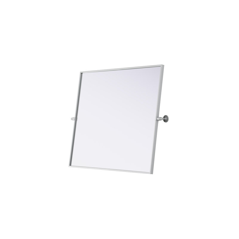 Amoura Pivot Mirror, Silver, 36" x 30"