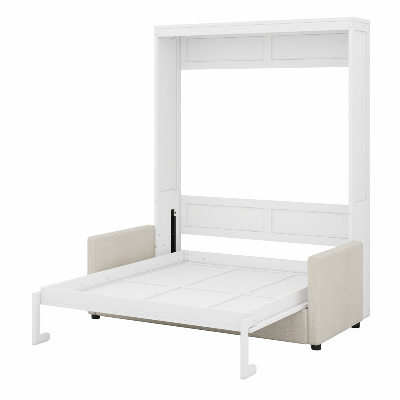 Lit escamotable mural Murphy avec coussin, Blanc