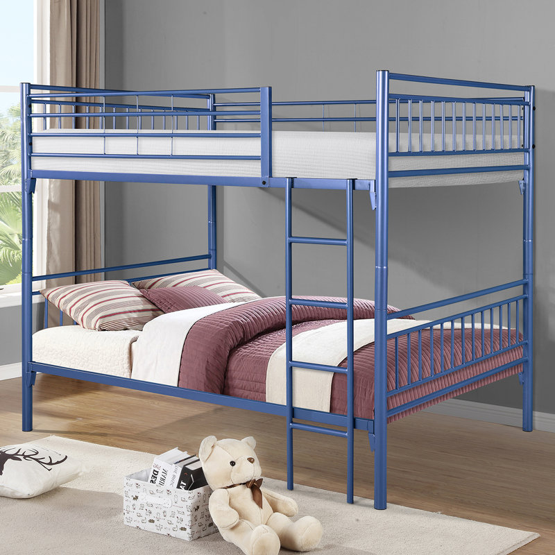 Kids Bunk Bed, Gray, Full