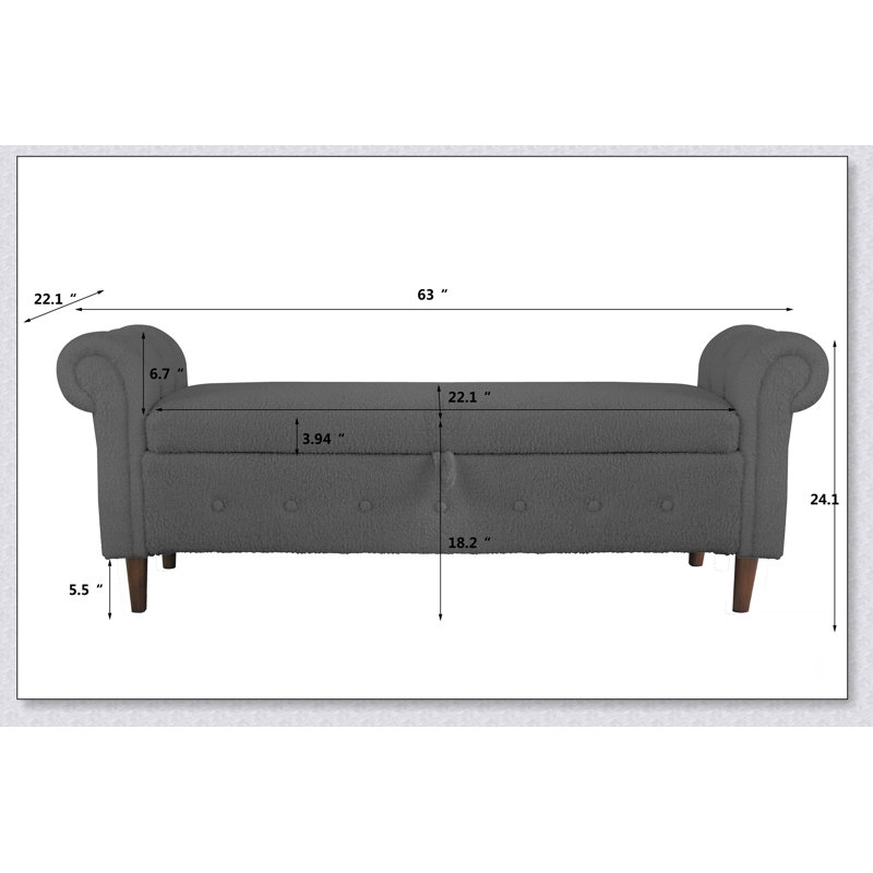 Multifunctional Storage Rectangular Sofa Stool