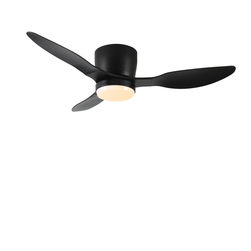 42" Smart Flush Mount Ceiling Fan with Dimmable Light, APP & Remote Control, Quiet 6-Speed Reversible DC Motor