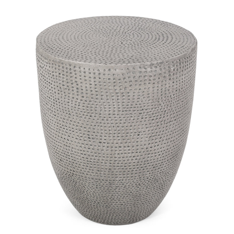 Portable And Lightweight Concrete Accent Table For Any Home Side With Smooth Finish Indoor Outdoor