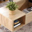 Ensemble de tables basses modernes à plateau relevable avec rangement, ensemble de table basse rectangulaire Mid-Century naturel et 2 tiroirs pour le salon-1611552460