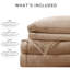 Drap simple taupe - 100% pour la douceur et la détente, brossé des deux côtés, avec taie d'oreiller plate, drap-housse, matelas élastiques de 16 po, 3 pièces vérifiées, velours doux inclus