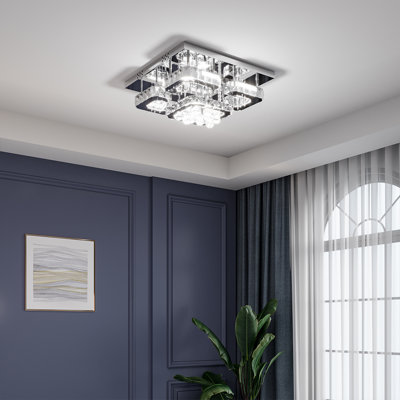 Bonas 1-Light 50cm LED Crystal Flush Mount Light