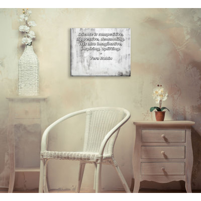 ArtsyQuotes Gallery Wrapped Canvas By Vera Rubin: "Science is competitive, aggressive, demanding. It is also imaginative, inspiring, uplifting."